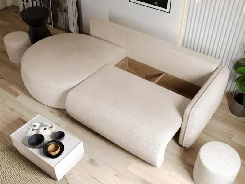 Coltar Extensibil Fiore Plusat Crem — imaginea 3