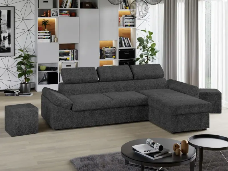 Coltar Extensibil Jamaica Plusat Gri Inchis