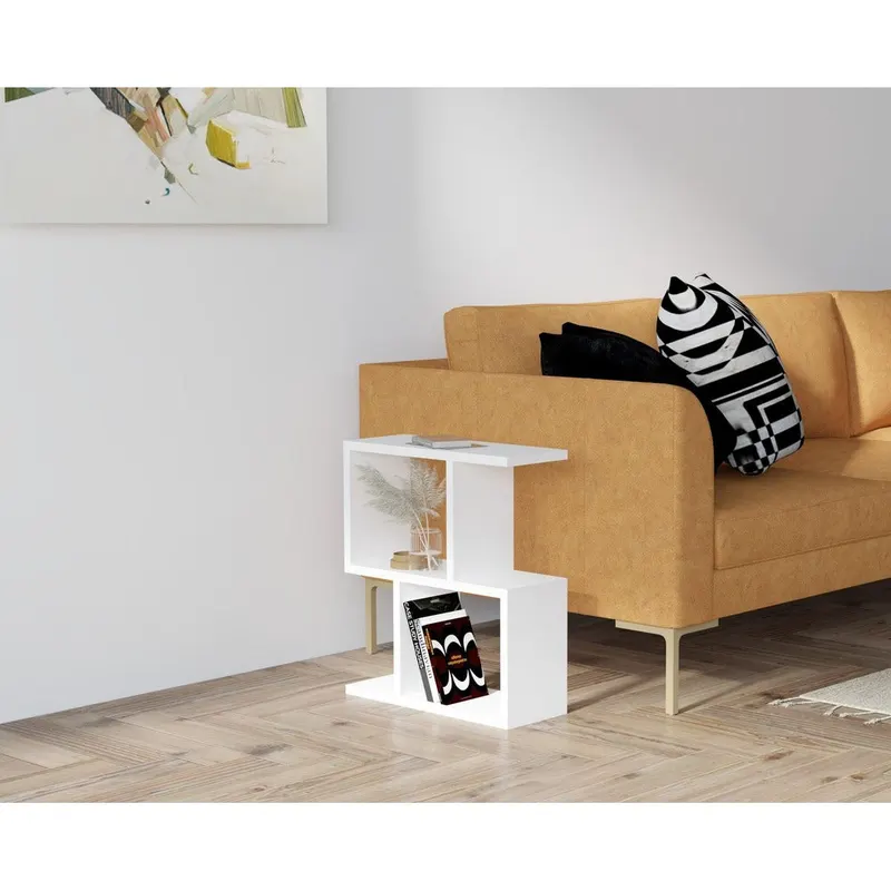 Masuta laterala Lays, Alb, 45x52x17 cm - Alb