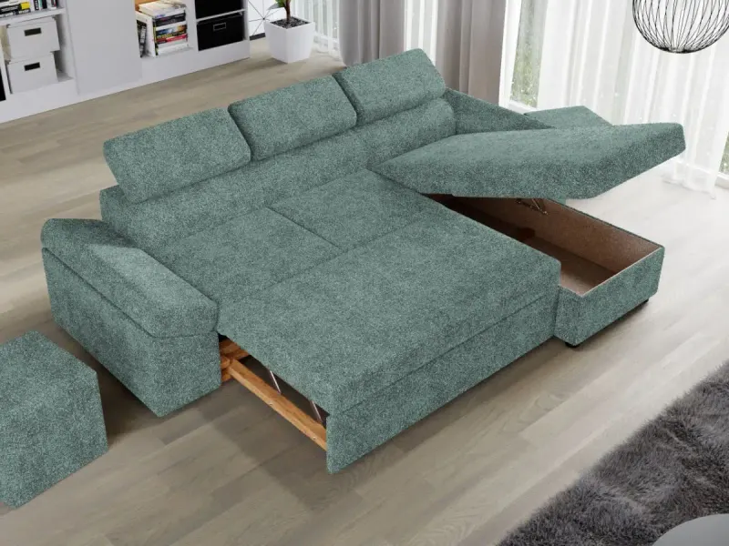 Coltar Extensibil Jamaica Plusat Turcoaz — imaginea 3