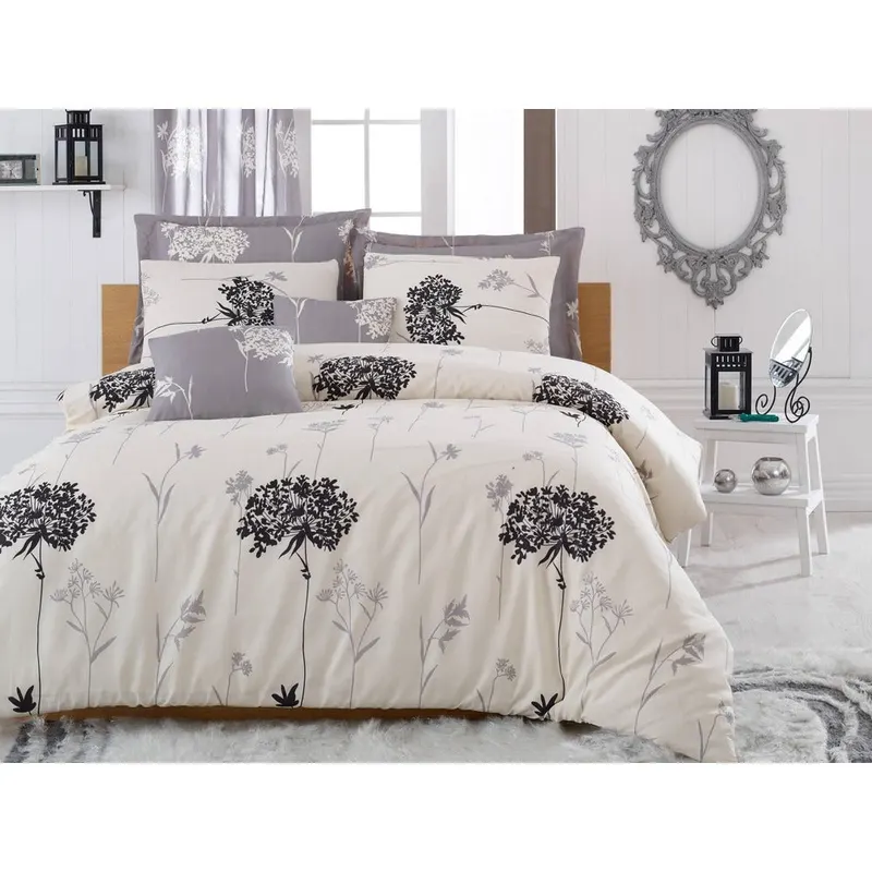 Set Lenjerie de pat double, Bej, 200x220 cm - Bej