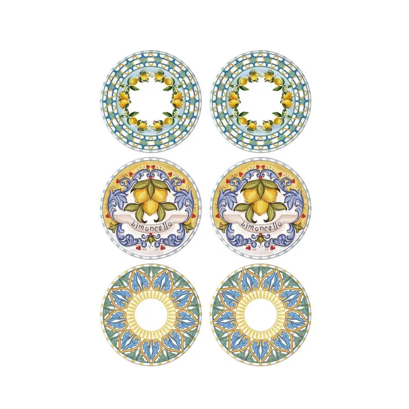 Set farfurii, Multicolor, 19 cm - Multicolor