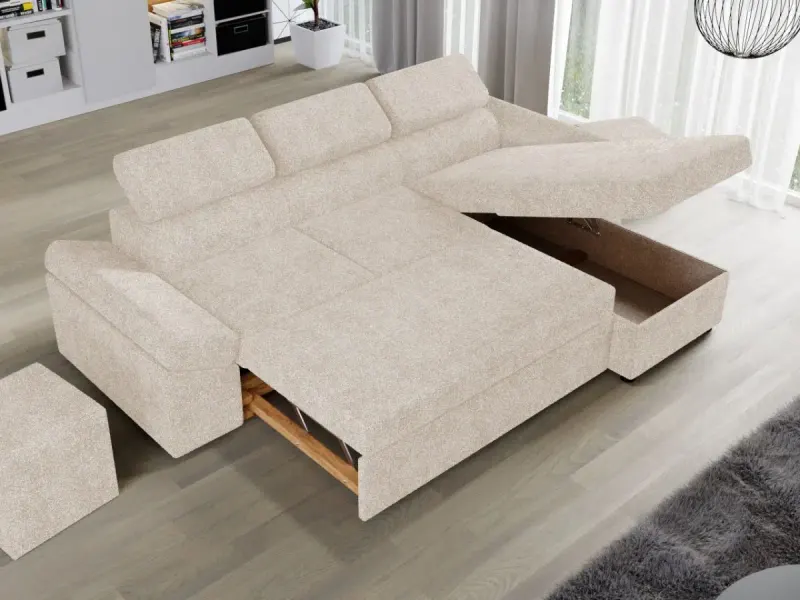 Coltar Extensibil Jamaica Plusat Crem — imaginea 3