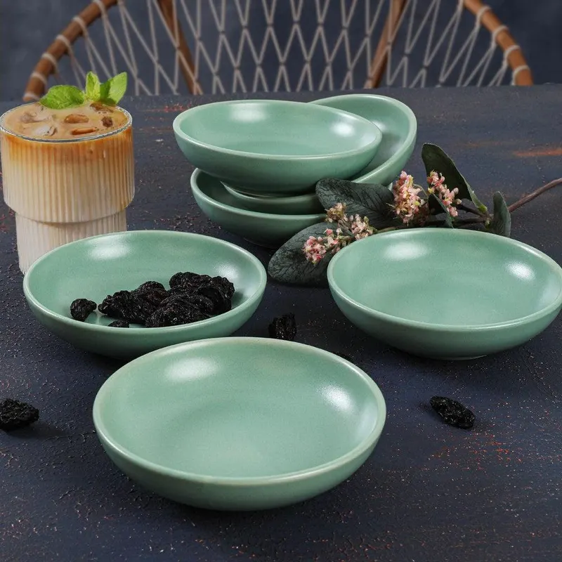 Set boluri ceramice pentru sos, Verde, 13 cm - Verde