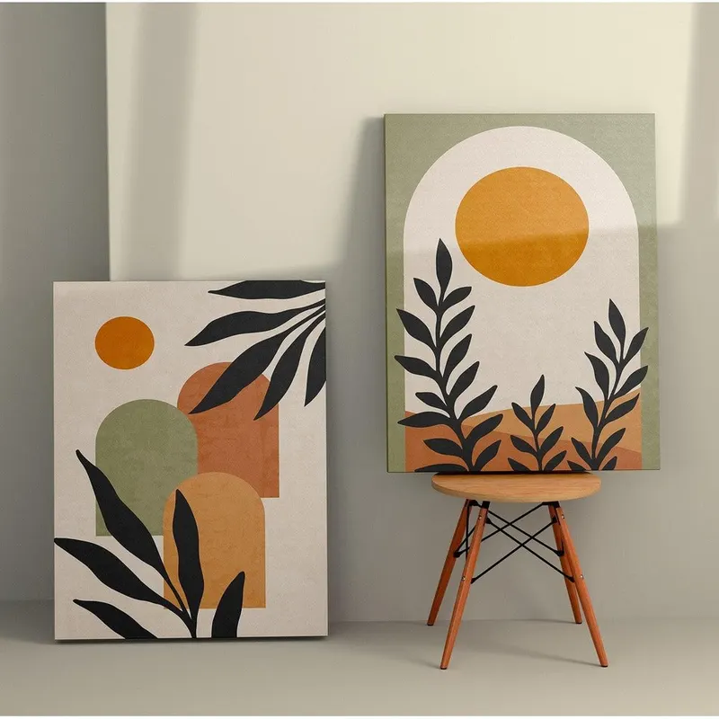Tablou Canvas (2 bucăți) Rustic 8, Multicolor, 110x70 cm - Multicolor