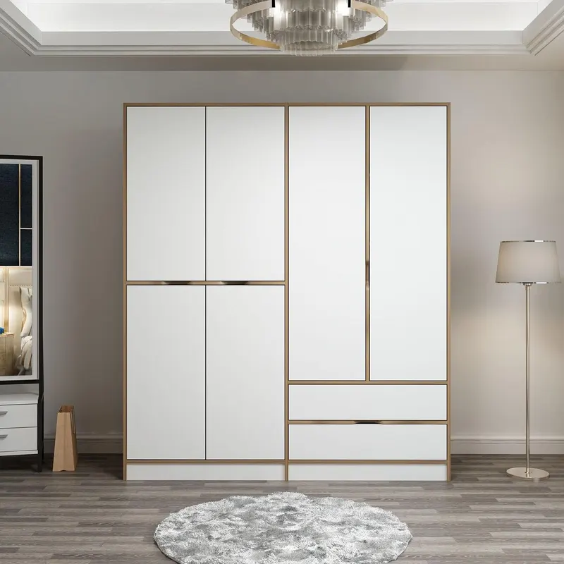 Dulap Haine Elina - 7926, Auriu, 185x52x208 cm - Auriu