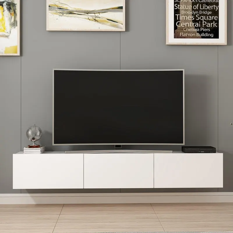 Comoda TV Rigel - White, Alb, 180x30x32 cm - Alb