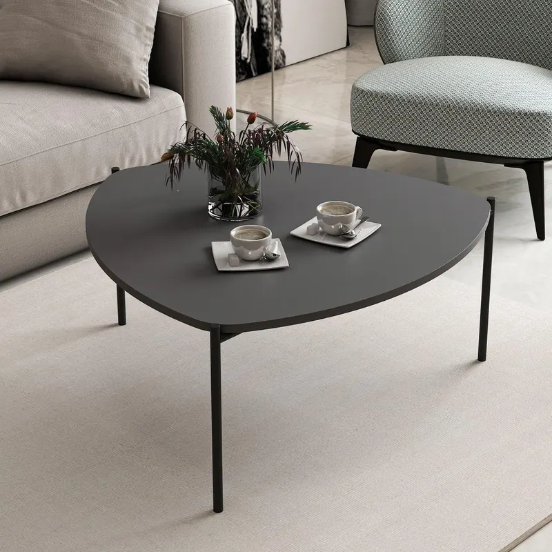 Masuta de Cafea Lenny - Anthracite, Gri, 90x40x89 cm - Gri