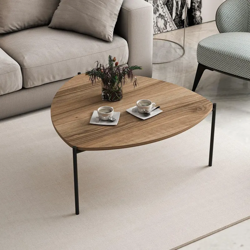 Masuta de Cafea Lenny - Walnut, Nuc, 90x40x89 cm - Nuc