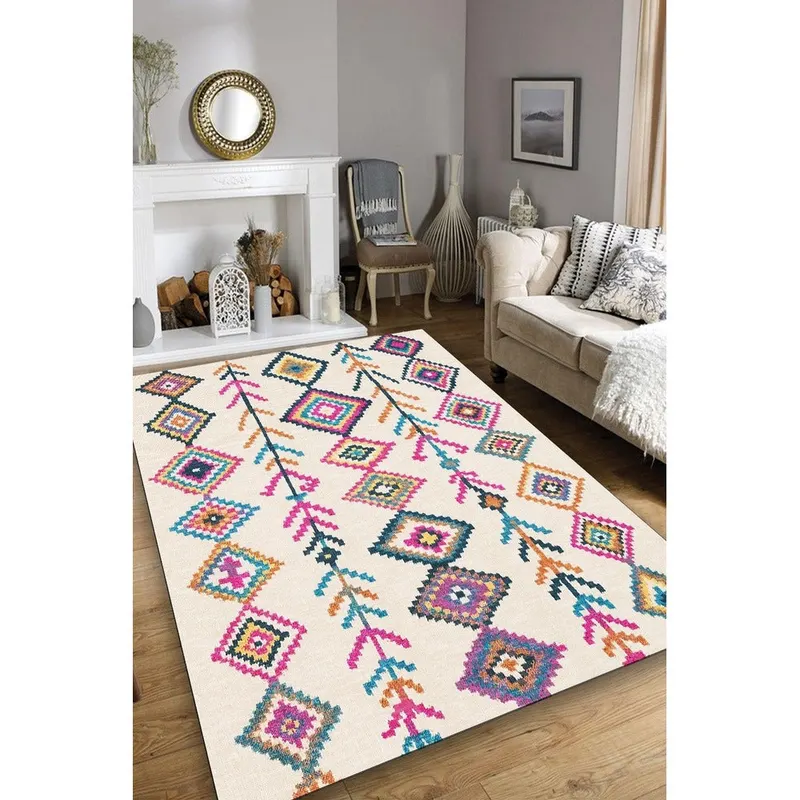 Covor de living / dormitor Bucovina, Lavabil, Antiderapant (diverse dimensiuni) - 120 x 180 / Multicolor