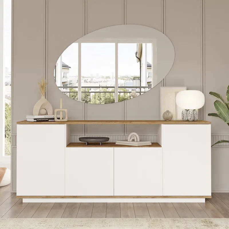 Consola Elegant Modern, Crem, 180x75x45 cm - Bej