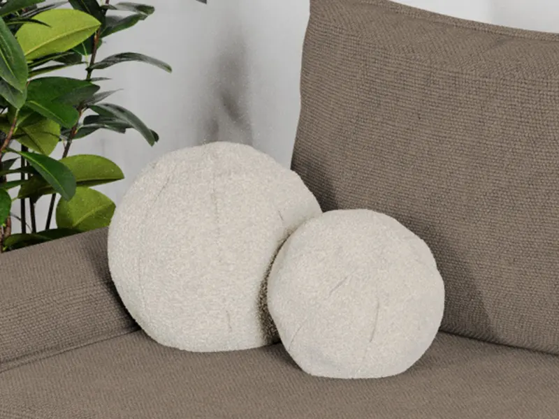 Set Perne Albe Plusate Rotunde — imaginea 2