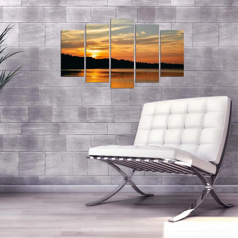 Tablou MDF ( 5 buc ) Colibita, Multicolor, 60x110 cm - Multicolor