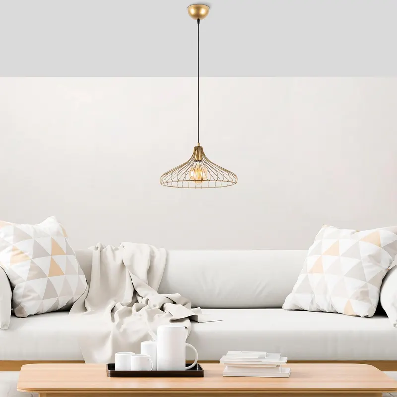 Lustra DEPAY Chandelier, Auriu, 36x36x22 cm - Auriu