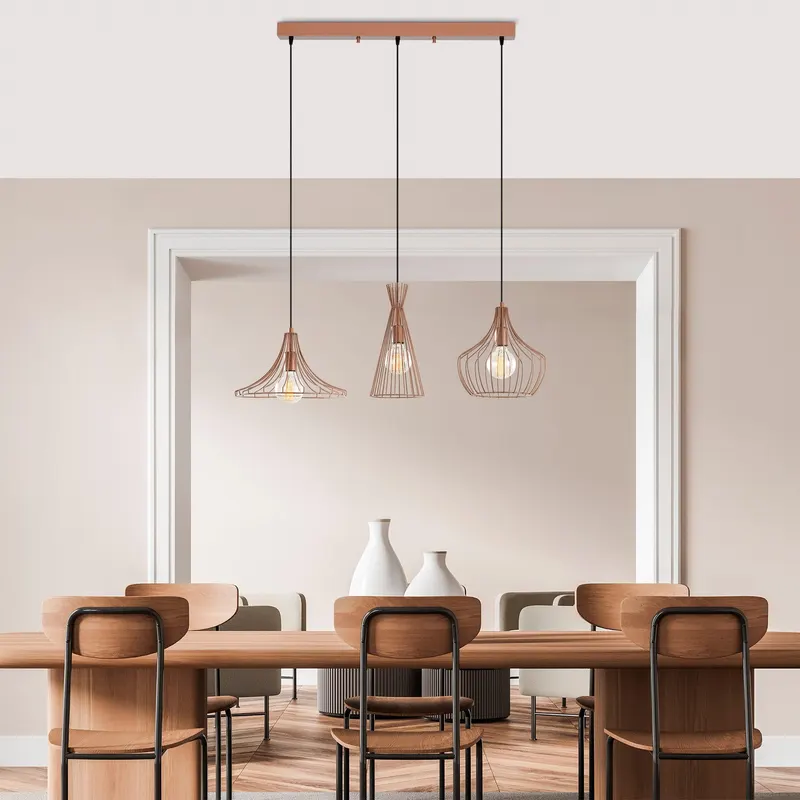 Lustra Mezopotamya - N-1285, Cupru, 27x27x122 cm - Cupru