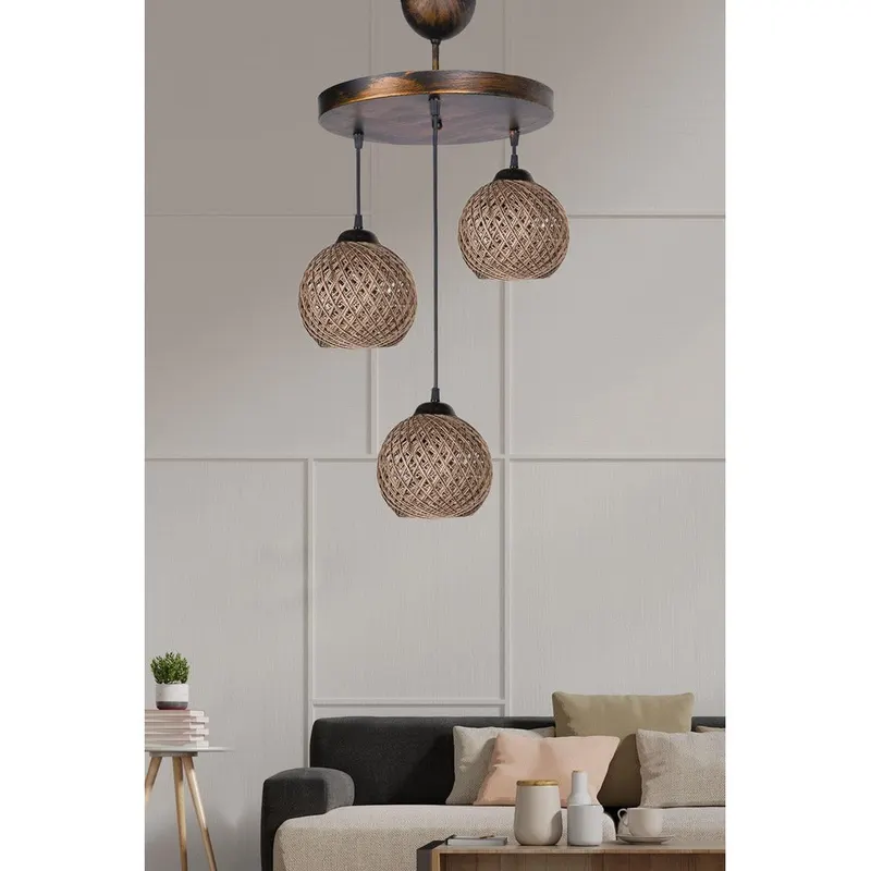 Lustra Crayon Chandelier, Bej, 32x32x80 cm - Bej