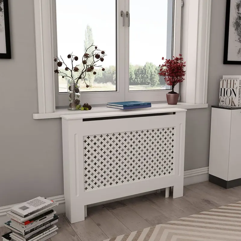 MDCA103 - Masca de calorifer, protectie radiator alba, model cruce - 78/112/152/172/205 cm