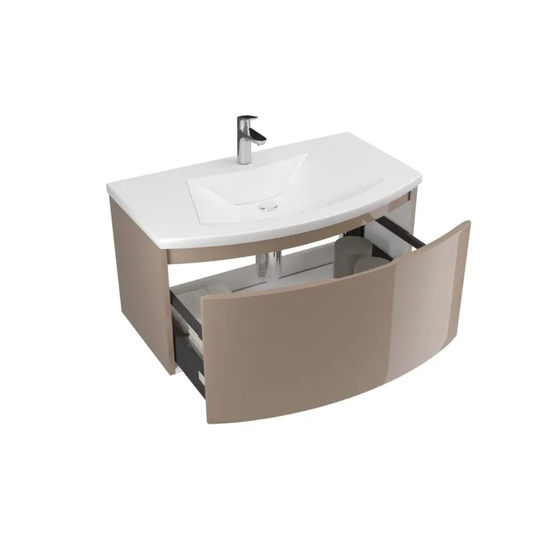 Mobilier baie, 80, cu sertar, cappuccino, 80 x 49 x 41 cm