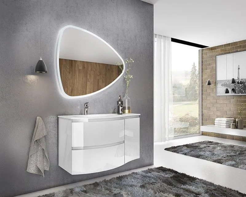 Set mobilier baie, alb, complet, Armonia