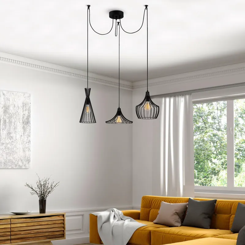 Lustra Mezopotamya Chandelier, 114x114x130 cm - Negru