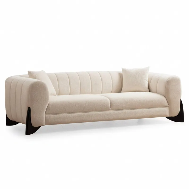 Canapea 3 locuri Sandreo Avni, Alb, 248x70x100 cm - Alb