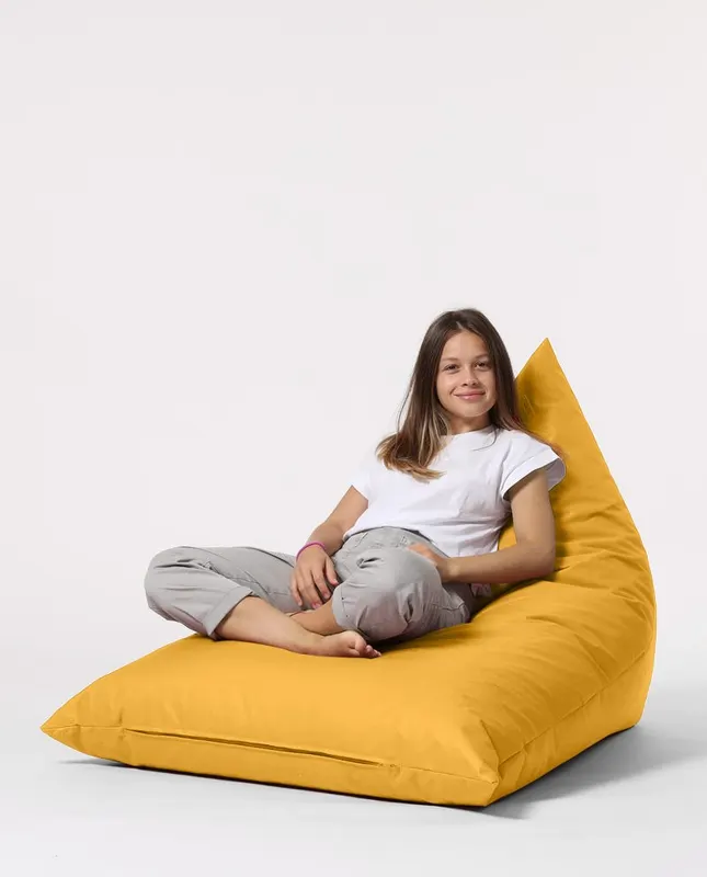 Fotoliu Puf Bean Bag Pyramid Big Bed Pouf - Yellow