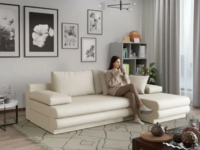 Coltar Extensibil Sensi plusat aspect lana alba