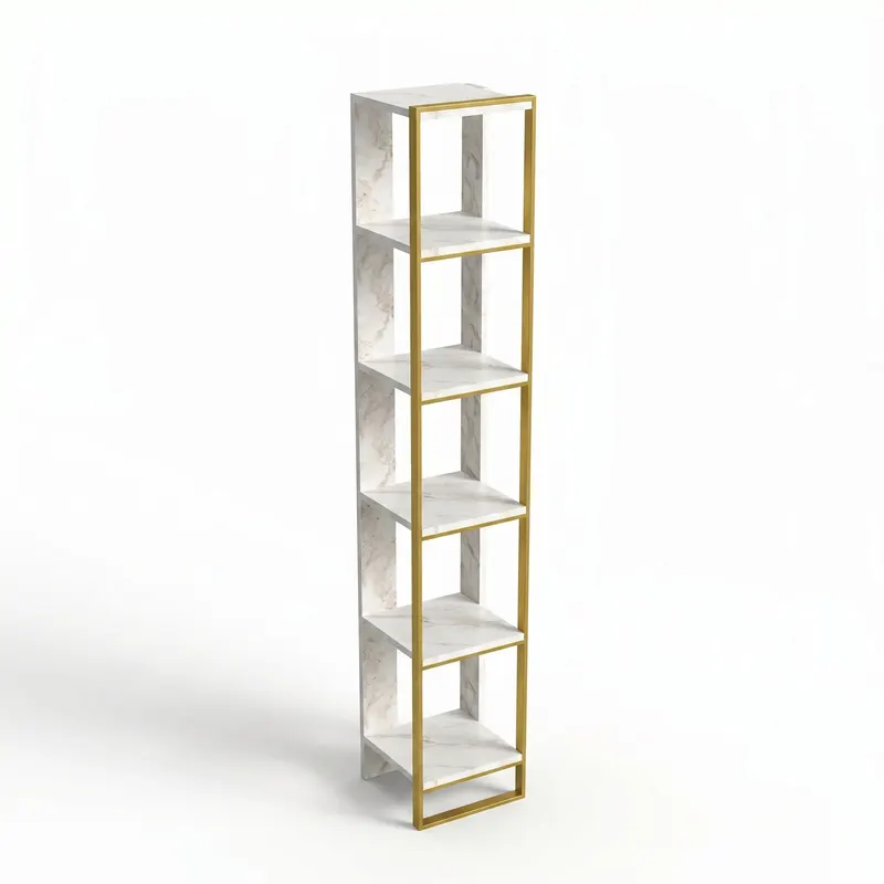 Biblioteca Polka, Auriu, 31x179x32 cm - Auriu