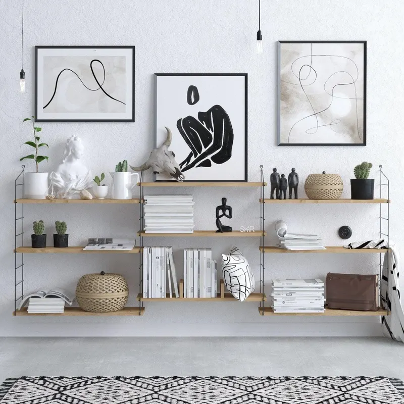 Biblioteca Dristor cu 9 Rafturi, Stejar, 216x85x20 cm - Stejar