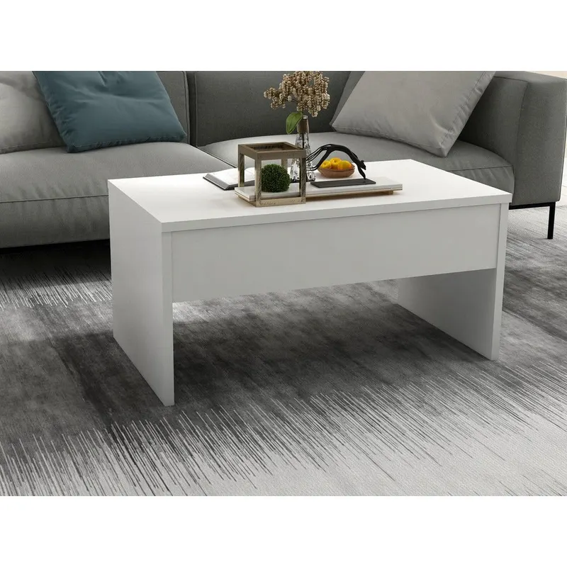 Masuta de cafea Akıllı - White, Alb, 90x52x45 cm - Alb