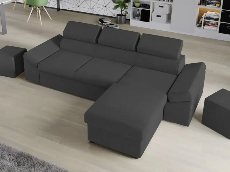 Coltar Extensibil Jamaica Gri Inchis — imaginea 2