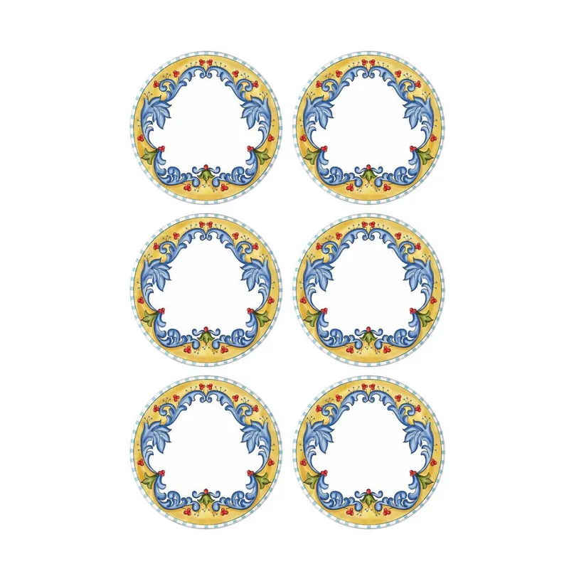 Set 6 Farfurii Decora, Alb, 26 cm - Alb