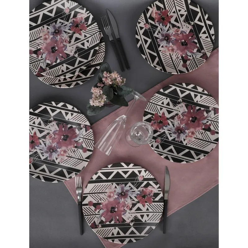 Set 6 Farfurii Maramu, Ceramica, 25 cm, 25x25 cm - Multicolor