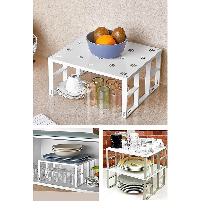 Organizator de bucatarie Kitchen Organizer 8100, Alb, 27x31x15 cm - Alb