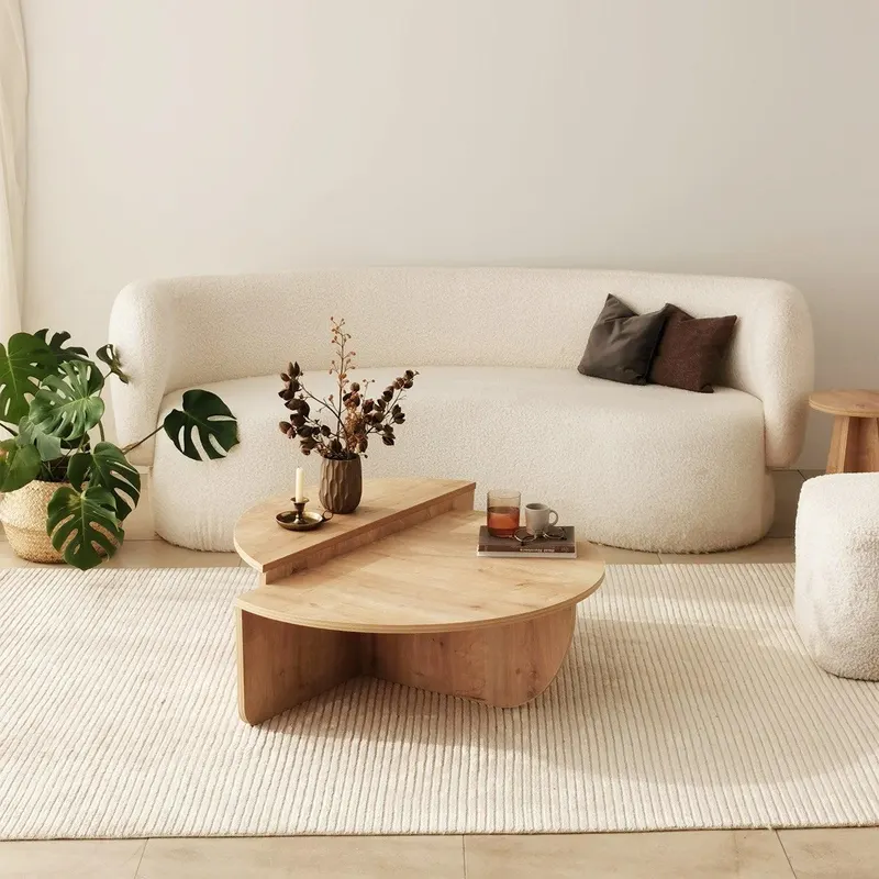Masuta de cafea Sufragerie Podium, Stejar- Nuc, 90x60x30 cm - Stejar