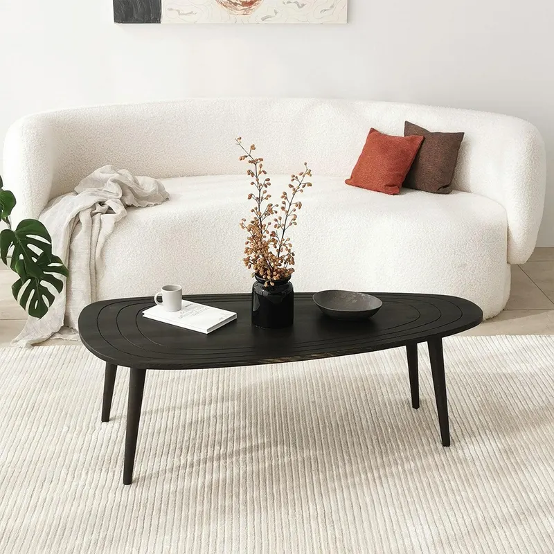 Masuta de Cafea, Lemn Masiv, 115x38x50 cm - Gri
