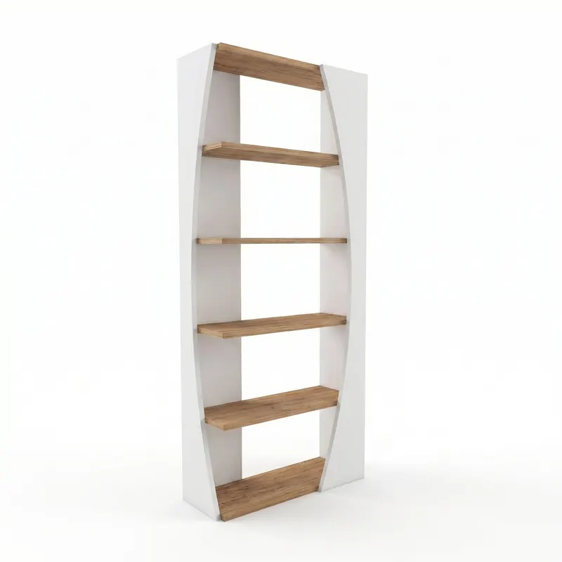 Biblioteca Selge Prag Design, 5 rafturi, 64x150x24 cm - Natur