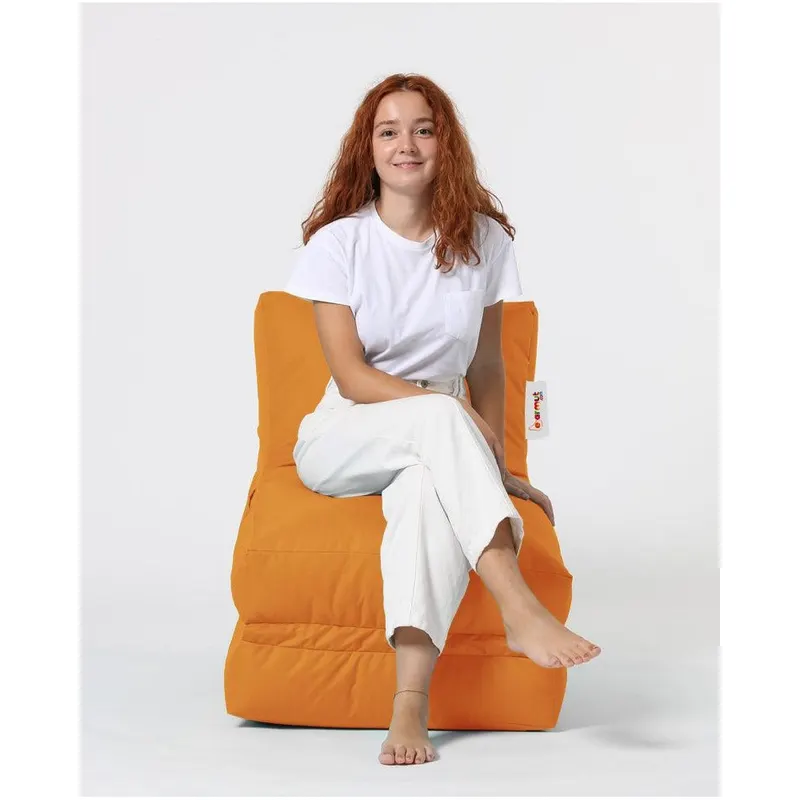 Fotoliu Puf Extensibil, Garden Bean Bag Large, 55x40x40 cm - Portocaliu