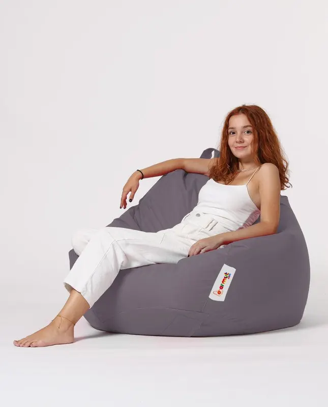 Sac Fotoliu puf, dehusabil, Dirtproof, Interior/exterior, impermeabil, Garden Bean Bag Anelka, 115x130x39 cm - Gri deschis