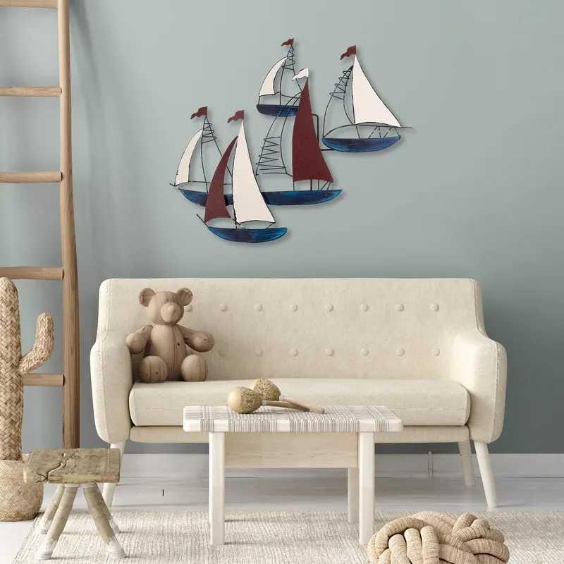 Decoratiune de perete Metal Kadirga, Multicolor, 73x88 cm - Multicolor