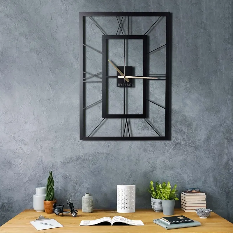 Ceas de perete November XL, Negru, 49x70 cm - Negru
