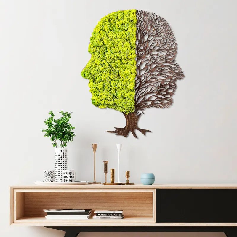 Accesoriu decorativ de perete Green And Dry, Verde, 56x45 cm - Verde