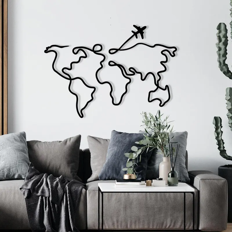 Decoratiune de perete Metal Mozzafiato, Negru, 42x60 cm - Negru