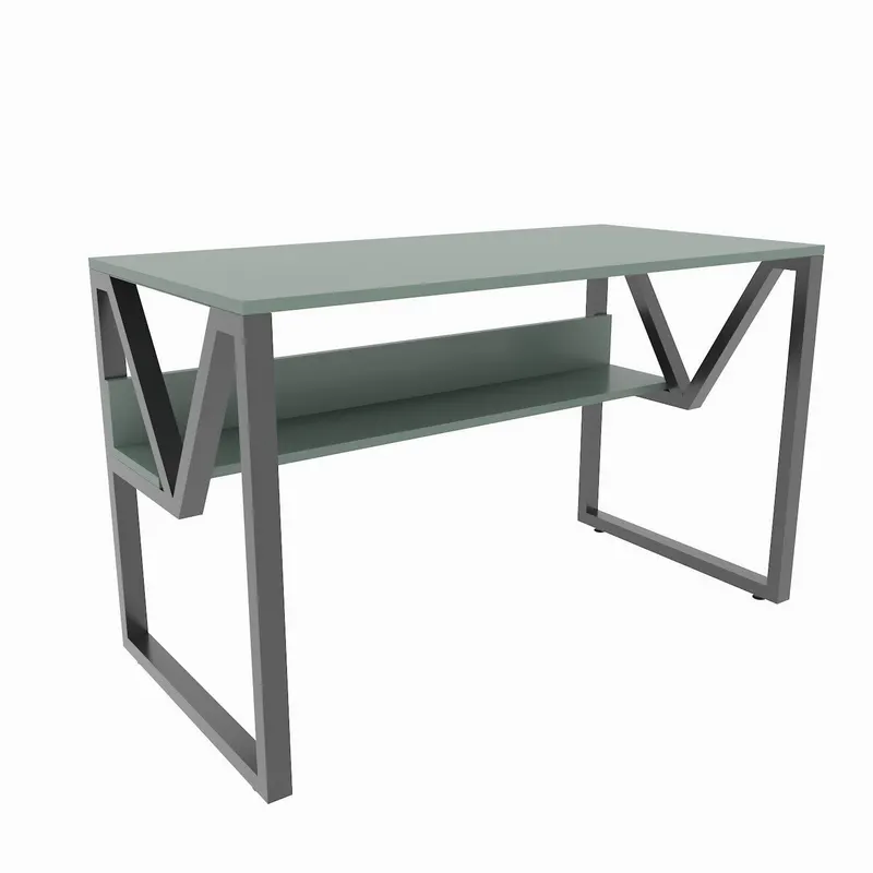Birou Anol Elegant cu loc de depozitare, 120x73x60 cm - Verde Negru