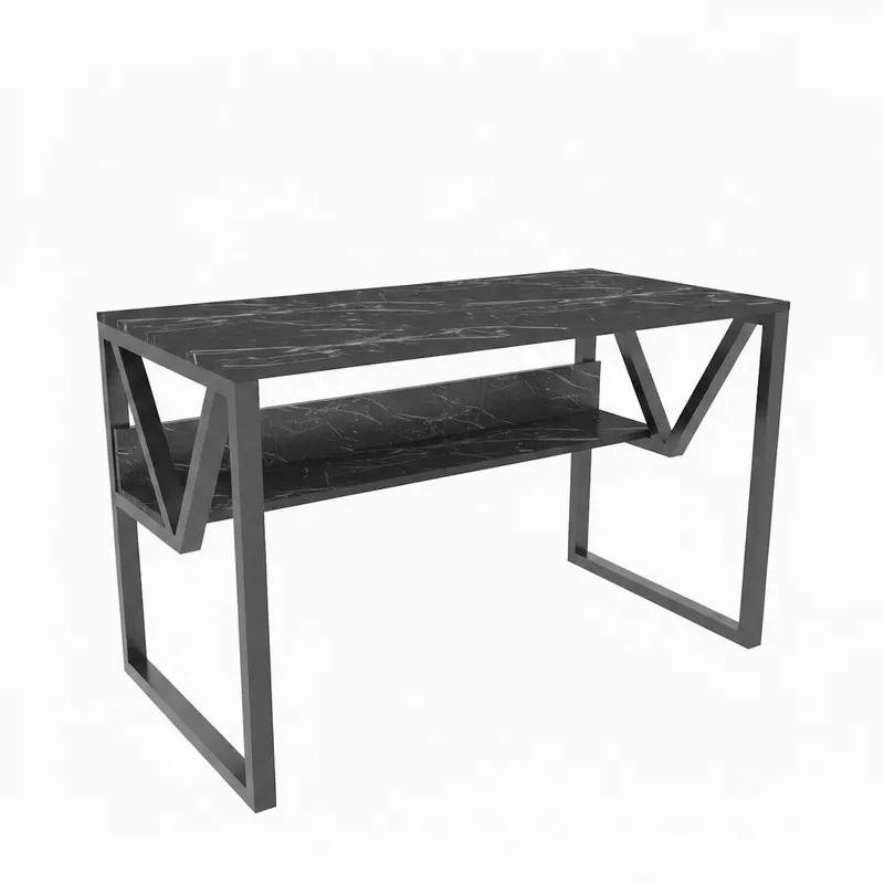 Birou Anol Elegant cu loc de depozitare, 120x73x60 cm - Negru