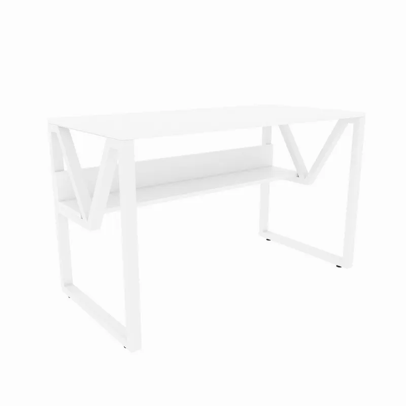 Birou Anol Elegant cu loc de depozitare, 120x73x60 cm - Alb
