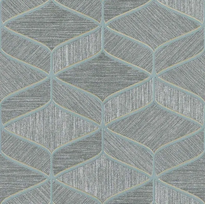 Tapet geometric gri albastru Z63034