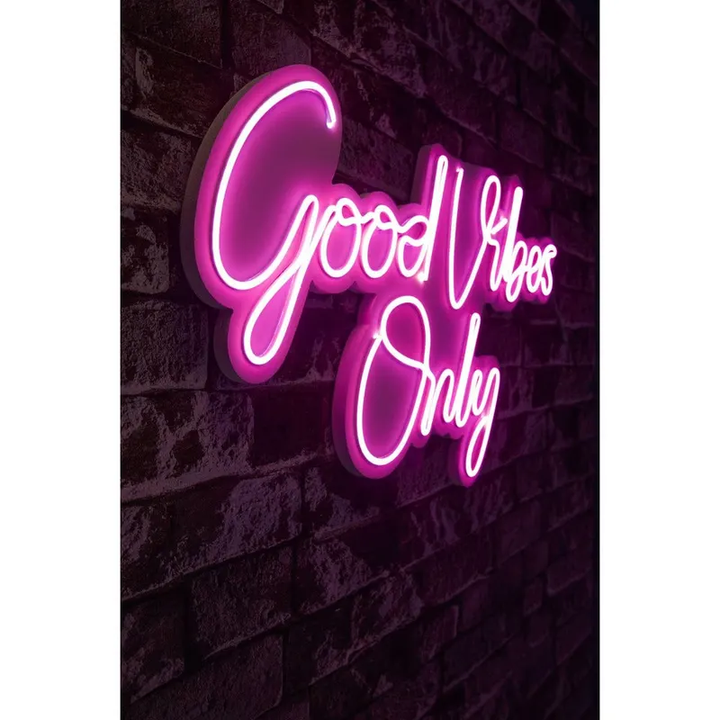 Lampa Neon Good Vibes Only 2, 37x62 cm - Roz