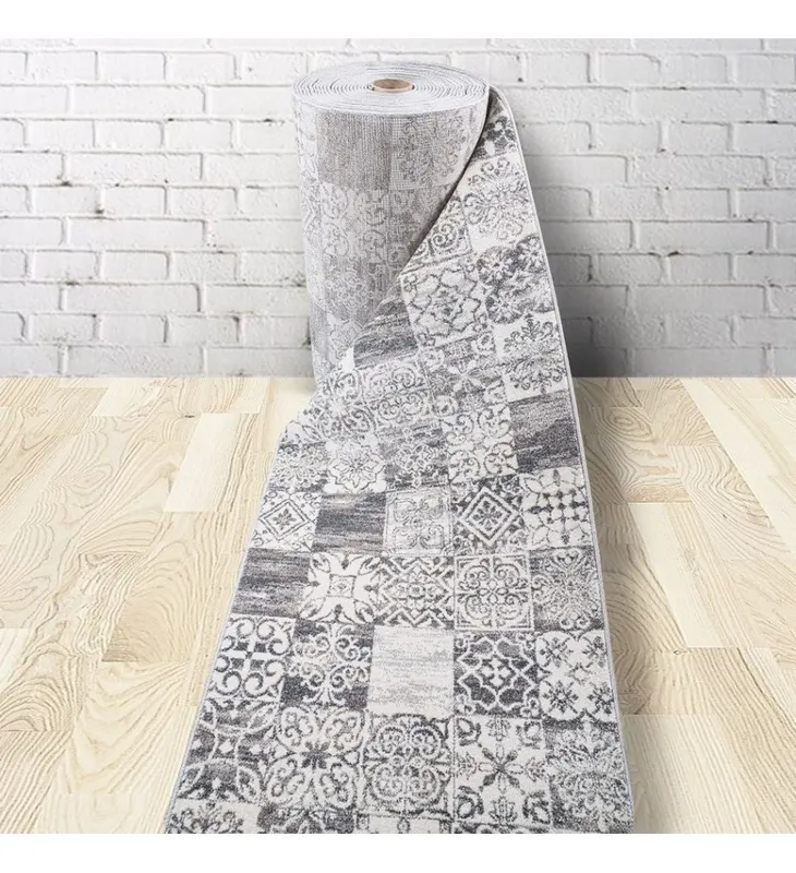 Traversa Beenom design floral-geometric gri 1013-122