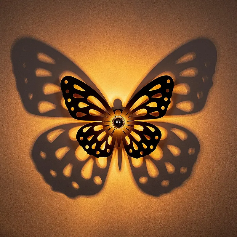 Aplica De Perete Fluturas, Negru, 52x12x38 cm - Negru